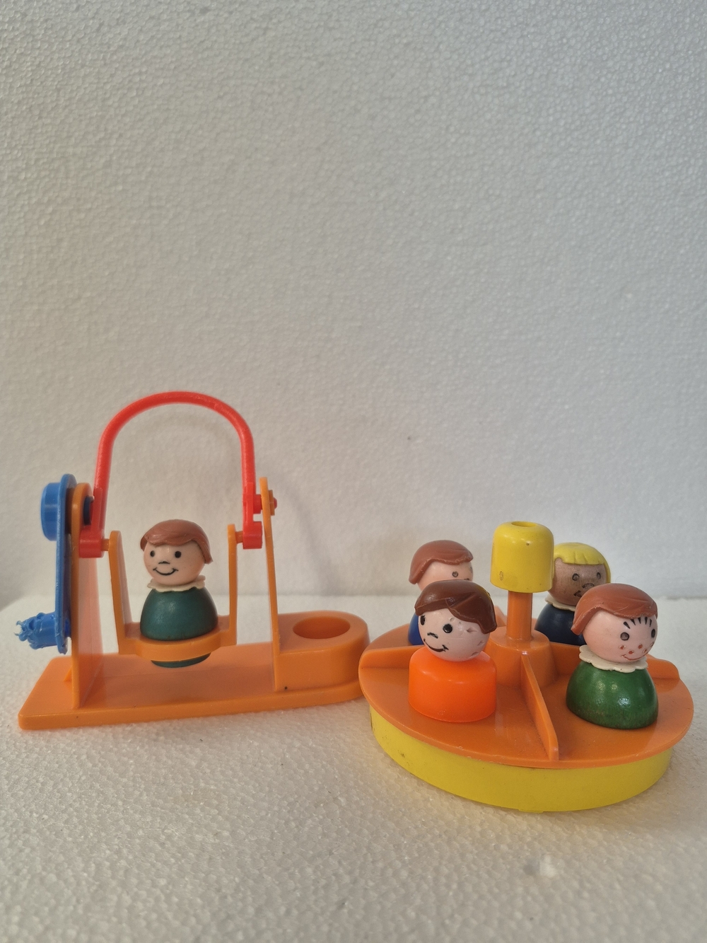 Vintage 1988 Fisher-Price Orange and Yellow School Park Playset